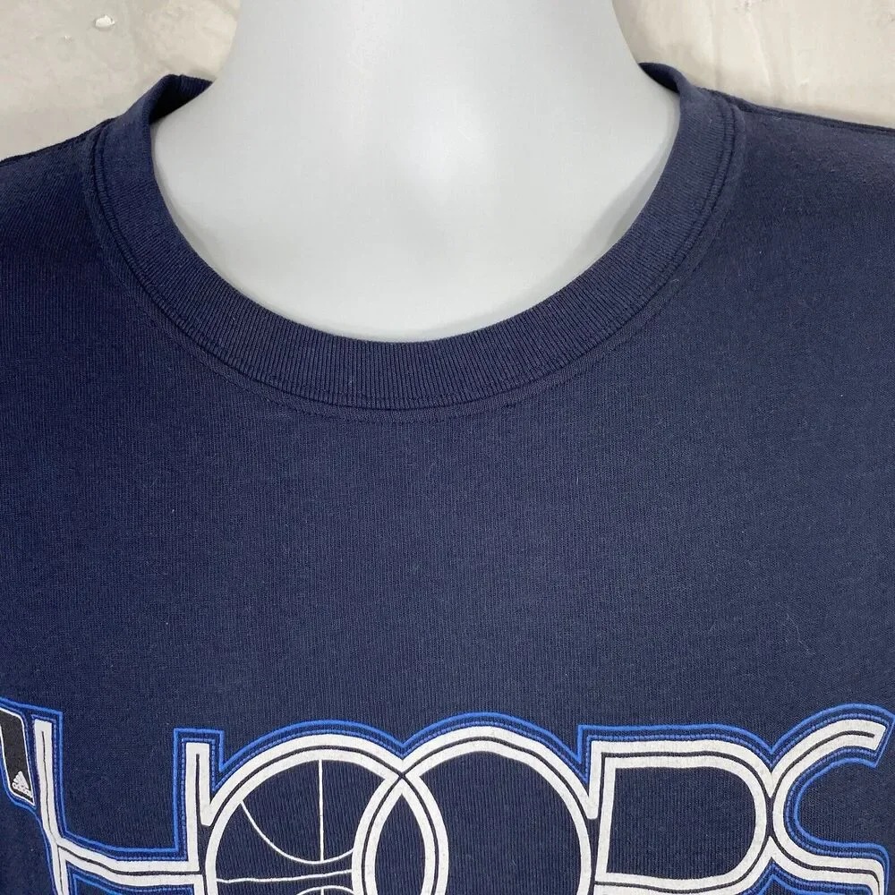Adidas ClimaLite Mens Large Hoops Basketball Short Sleeve Graphic T Shirt - Picture 2 of 11